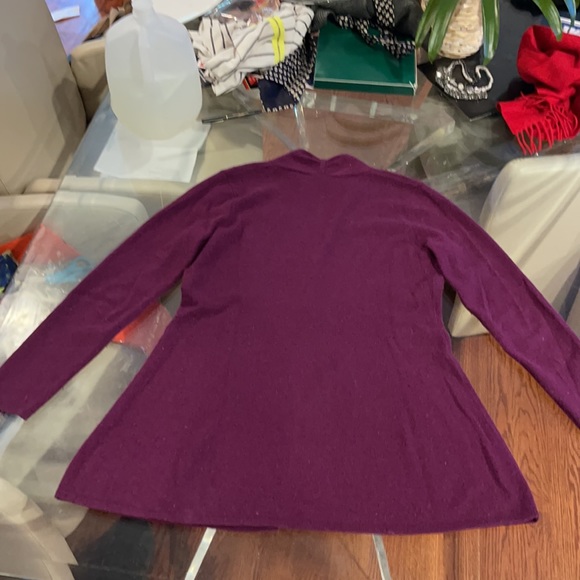 Griffen Cashmere plum 2 button cardigan sweater 100% cashmere - Picture 6 of 7